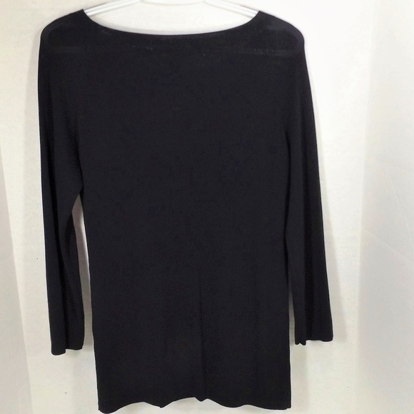 Ziani Couture Rayon/Nylon Top W Flora Embroidery L - Picture 5 of 7